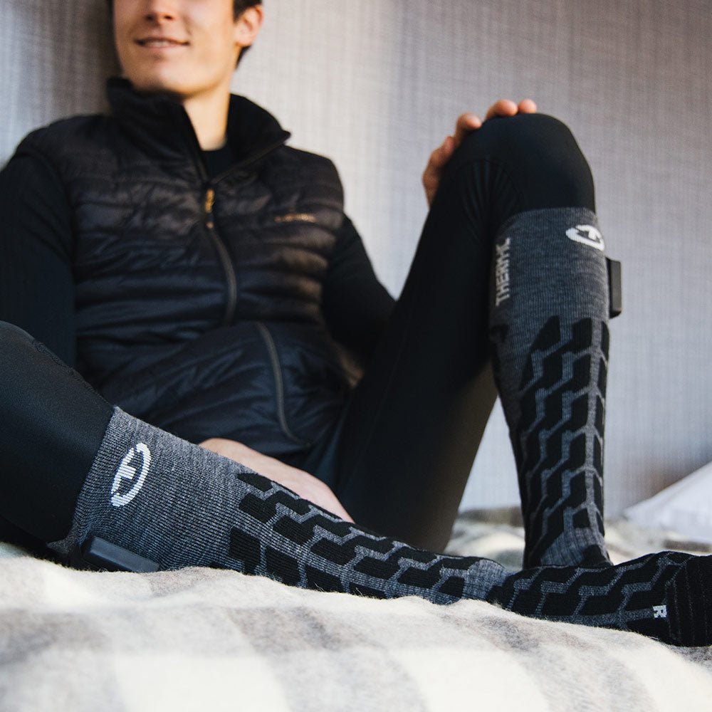 Heated ski socks - Powersocks Heat Fusion Uni - unisex