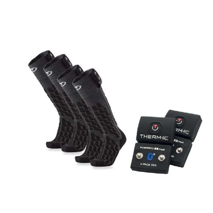 Bundle - TWO heated ski socks Heat Fusion unisex + S-Pack 700B